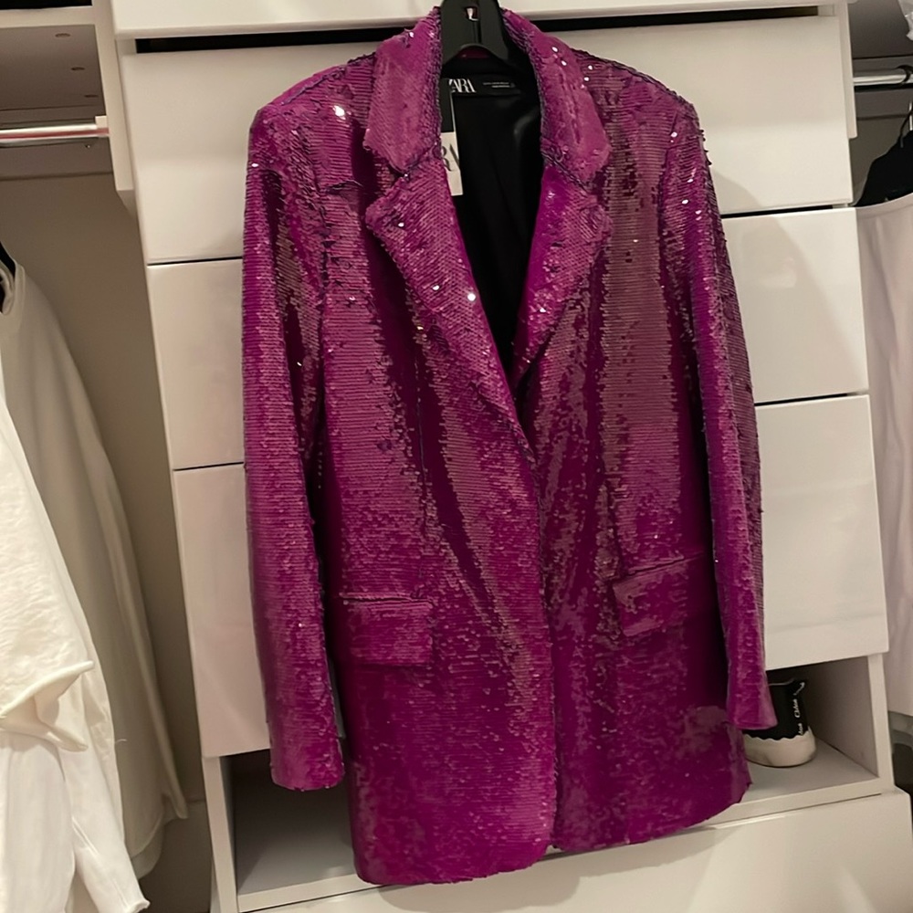 NWT NEVER WORN Zara sequin blazer